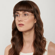 Load image into Gallery viewer, Gold Square Full Rim Unisex Eyeglasses by John Jacobs-135291