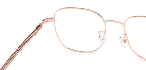 Gold Square Full Rim Unisex Eyeglasses by John Jacobs-135291