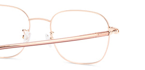 Gold Square Full Rim Unisex Eyeglasses by John Jacobs-135291