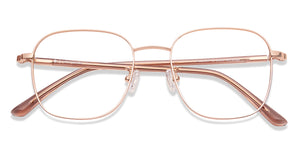 Gold Square Full Rim Unisex Eyeglasses by John Jacobs-135291