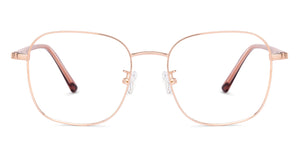 Gold Square Full Rim Unisex Eyeglasses by John Jacobs-135291