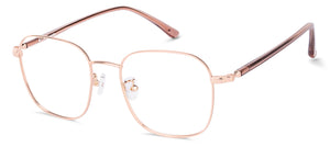 Gold Square Full Rim Unisex Eyeglasses by John Jacobs-135291
