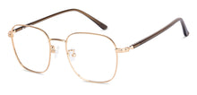 Load image into Gallery viewer, Gold Square Full Rim Unisex Eyeglasses by John Jacobs-135292