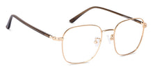 Load image into Gallery viewer, Gold Square Full Rim Unisex Eyeglasses by John Jacobs-135292