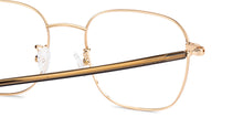 Load image into Gallery viewer, Gold Square Full Rim Unisex Eyeglasses by John Jacobs-135292