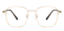 Load image into Gallery viewer, Gold Square Full Rim Unisex Eyeglasses by John Jacobs-135292