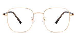 Gold Square Full Rim Unisex Eyeglasses by John Jacobs-135292