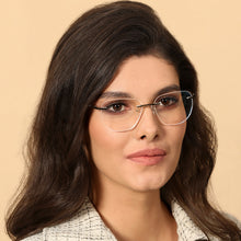 Load image into Gallery viewer, Black Square Rimless Unisex Eyeglasses by John Jacobs-135646