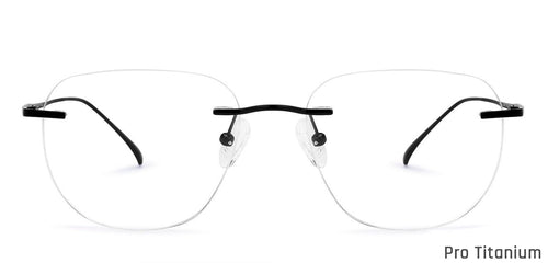 Black Square Rimless Unisex Eyeglasses by John Jacobs-135646