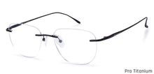 Load image into Gallery viewer, Black Square Rimless Unisex Eyeglasses by John Jacobs-135646