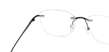 Load image into Gallery viewer, Black Square Rimless Unisex Eyeglasses by John Jacobs-135646