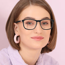 Load image into Gallery viewer, Black Wayfarer Full Rim Unisex Eyeglasses by John Jacobs-135941