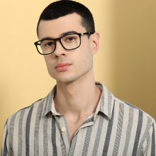 Load image into Gallery viewer, Black Wayfarer Full Rim Unisex Eyeglasses by John Jacobs-135941