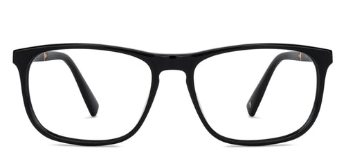Black Wayfarer Full Rim Unisex Eyeglasses by John Jacobs-135941