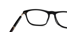 Load image into Gallery viewer, Black Wayfarer Full Rim Unisex Eyeglasses by John Jacobs-135941