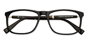 Black Wayfarer Full Rim Unisex Eyeglasses by John Jacobs-135941