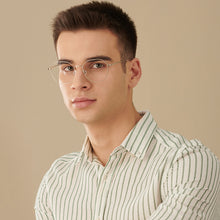 Load image into Gallery viewer, Silver Hexagonal Full Rim Unisex Eyeglasses by John Jacobs-141242