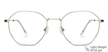Load image into Gallery viewer, Silver Hexagonal Full Rim Unisex Eyeglasses by John Jacobs-141242