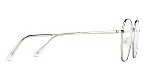 Silver Hexagonal Full Rim Unisex Eyeglasses by John Jacobs-141242