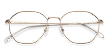 Load image into Gallery viewer, Silver Hexagonal Full Rim Unisex Eyeglasses by John Jacobs-141242