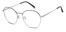 Load image into Gallery viewer, Silver Hexagonal Full Rim Unisex Eyeglasses by John Jacobs-135998