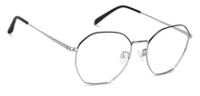 Load image into Gallery viewer, Silver Hexagonal Full Rim Unisex Eyeglasses by John Jacobs-135998