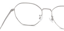 Load image into Gallery viewer, Silver Hexagonal Full Rim Unisex Eyeglasses by John Jacobs-135998