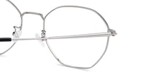 Load image into Gallery viewer, Silver Hexagonal Full Rim Unisex Eyeglasses by John Jacobs-135998