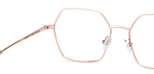 Load image into Gallery viewer, Rose Gold Hexagonal Full Rim Unisex Eyeglasses by John Jacobs Computer Glasses-147381
