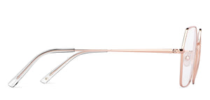 Rose Gold Hexagonal Full Rim Unisex Eyeglasses by John Jacobs-141247