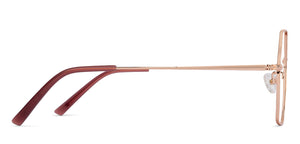 Gold Hexagonal Full Rim Unisex Eyeglasses by John Jacobs-135999