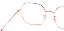 Load image into Gallery viewer, Gold Hexagonal Full Rim Unisex Eyeglasses by John Jacobs-135999