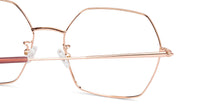 Load image into Gallery viewer, Gold Hexagonal Full Rim Unisex Eyeglasses by John Jacobs-135999