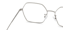 Load image into Gallery viewer, Silver Hexagonal Full Rim Unisex Eyeglasses by John Jacobs-136002