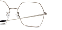 Load image into Gallery viewer, Silver Hexagonal Full Rim Unisex Eyeglasses by John Jacobs-136002