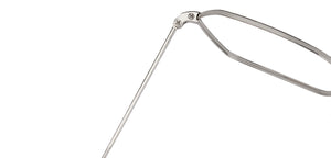 Silver Hexagonal Full Rim Unisex Eyeglasses by John Jacobs-136002