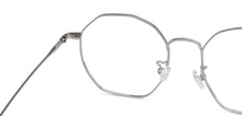 Load image into Gallery viewer, Silver Hexagonal Full Rim Unisex Eyeglasses by John Jacobs-136008