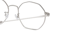 Load image into Gallery viewer, Silver Hexagonal Full Rim Unisex Eyeglasses by John Jacobs-136008