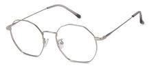 Load image into Gallery viewer, Silver Hexagonal Full Rim Unisex Eyeglasses by John Jacobs-136008