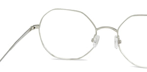 Silver Hexagonal Full Rim Unisex Eyeglasses by John Jacobs-141240