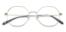 Load image into Gallery viewer, Silver Hexagonal Full Rim Unisex Eyeglasses by John Jacobs-141240