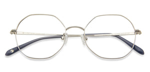 Silver Hexagonal Full Rim Unisex Eyeglasses by John Jacobs-141240