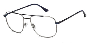 Grey Aviator Full Rim Unisex Eyeglasses by John Jacobs-136031