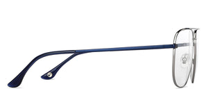 Grey Aviator Full Rim Unisex Eyeglasses by John Jacobs-136031
