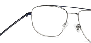 Grey Aviator Full Rim Unisex Eyeglasses by John Jacobs-136031