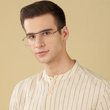 Load image into Gallery viewer, Silver Square Full Rim Unisex Eyeglasses by John Jacobs-147169