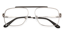 Load image into Gallery viewer, Silver Square Full Rim Unisex Eyeglasses by John Jacobs-147169