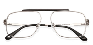 Silver Square Full Rim Unisex Eyeglasses by John Jacobs-147169