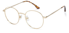 Load image into Gallery viewer, Gold Round Full Rim Unisex Eyeglasses by John Jacobs-136039