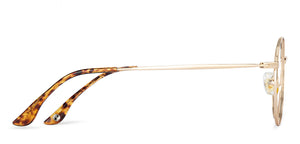 Gold Round Full Rim Unisex Eyeglasses by John Jacobs-136039